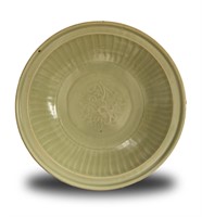 Chinese Longquan Incised Celadon Bowl, Yuan
