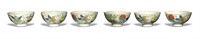 Group of 6 Chinese Famille Rose Cups, 19th C#