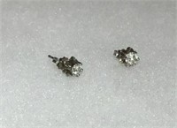 Diamond Earrings on 14kt White Gold Backs