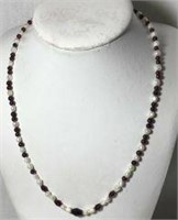 Amethyst & Watercrest Pearl Beaded Necklace