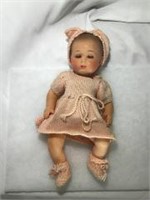 Celluloid Doll with Knit Pajamas