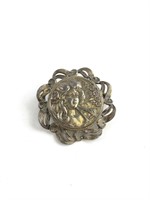Art Nouveau Sterling Silver Brooch Pin