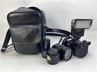 Vivitar XC-3 Camera w/ Lenses & Accessories