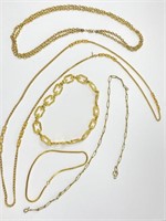 Gold Tone Necklace Lot