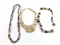 Wooden Bead Necklace Lot