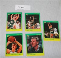 5 DIFFERENT 1994 STAR CO. LARRY BIRD CARDS
