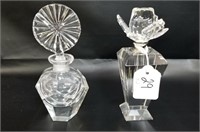 2 Stunning Crystal Perfume Bottles