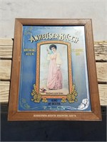 Beautiful "Budweiser Girl" Beer Mirror