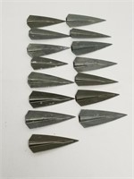 Lot Of 15 2 Blade Arrow Head Archery Tips