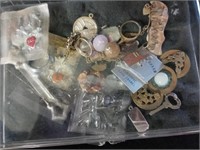 Miscellaneous stuff charms scattered pin in clear