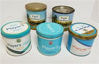 "Players" & "Field & Stream" tyobacco Cans