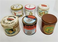 Lot Of 4 Vintage Round Tobacco Tins