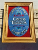 "Carta Blanca" Framed Beer Mirror