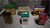 Lot Of 6 Vintage Tobacco Tins