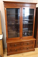 TWO DRAWER CHEST WITH CUSTOM DISPLAY CABINET