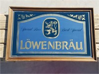 "Lowenbrau" Framed Beer Mirror