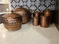 6PC COPPER CANISTERS