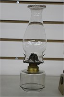 SMALL GLASS OIL LAMP 10"