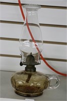 GLASS OIL LAMP WITH FINGER HOLE 10"