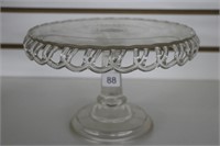 GLASS CAKE STAND 9X6