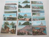 24 cartes postales antiques en couleur, comme