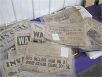 WWI and WWII newspapers