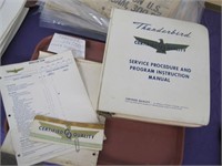 Thunderbird dealers manual / paper work