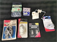 Variety lot: Flashlight bulbs, Screws, Socket, ++
