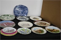 LOT OF 18 PAINTED COLLECTOR PLATES