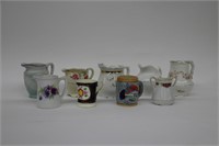 LOT OF SMALL CREAMERS AND SMALL STEIN,