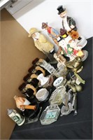 LOT OF BEER STEINS, ASH TRAYS, COASTERS,FIGURINES