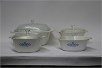 LOT OF CORNING WARE COVERED SERVING DISHES