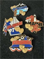 Okay Delaware Maine Virginia and Montana pendants