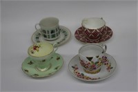 LOT OF 4 ASSORTED CUPS AND SAUCERS
