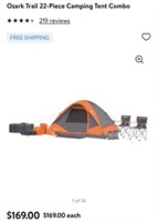 OZARK TRAIL 22PC CAMPING COMBO / RETAIL PRICE