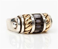 Jewelry Sterling Silver & 14kt Gold Ring