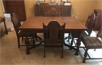 DINING TABLE AND 5 CHAIRS