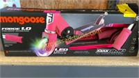 Mongoose force 1.0 folding pink scooter