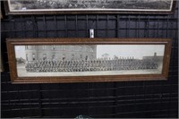 FRAMED PANORAMIC PHOTO OF "B" CO 91ST OVERSEAS