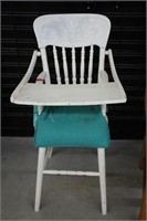 ANTIQUE PRESSED BACK HIGH CHAIR