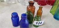 SMALL COLORED GLASS LOT