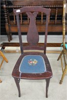 ANTIQUE NEEDLE POINT CHAIR
