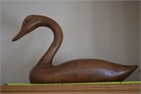 Large wood Goose decoy figure