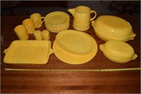 Stangl Tiffany & Co Caughley pottery yellow dishes