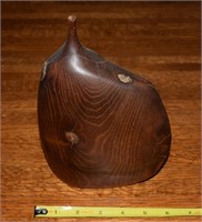 Unique carved wooden stem vase