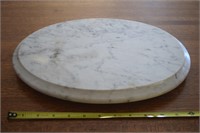 Carrara Italian Marble oval hot plate stand