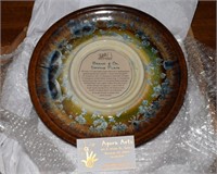 Follette Pottery Bread & Oil plate - NEW in box