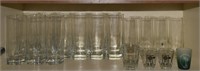 Glass water glasses & shot glasses lot