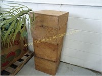 Set of 3 Insulated Wooden Boxes - Possibly for