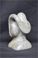 Abstract Soapstone Carving Signed JL